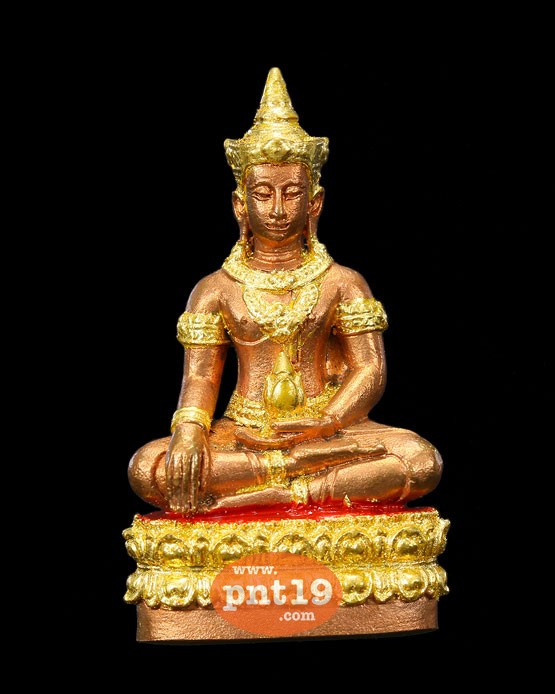 พระกริ่งธรรมราชาลิไทย เนื้อสัมฤทธิ์ผล ปิดทอง วัดพระบรมธาตุ พระอารามหลวง