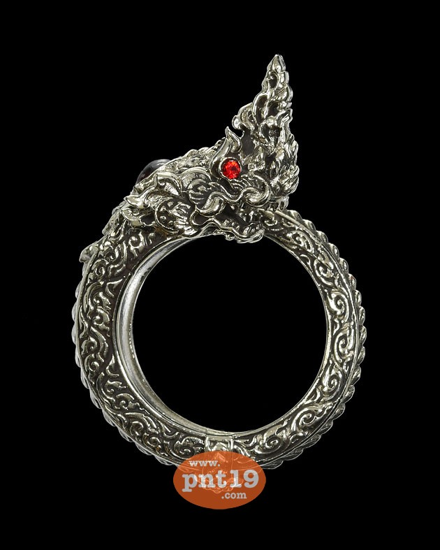 แหวนพ่อปู่ศรีสุทโธเศรษฐีนาคราช เนื้อทองขาว (ขนาด S=54) หลวงปู่คำปั่น วัดป่าโนนสวรรค์
