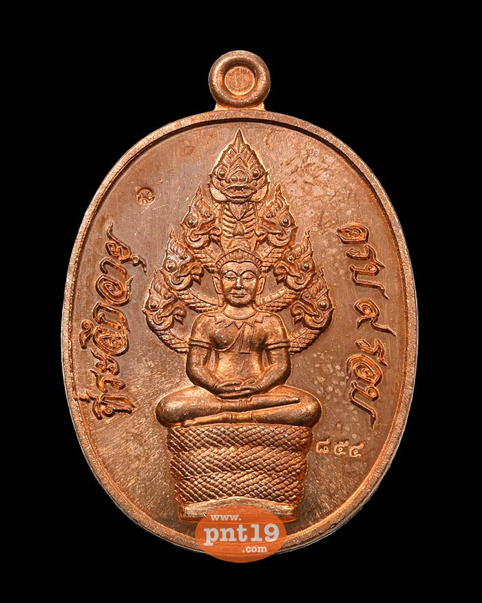 เหรียญพระนาคปรก ไตรมาส 62 ทองแดง หลวงปู่แสง วัดโพธิ์ชัย