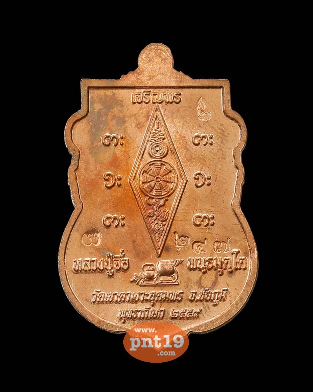เหรียญเสมาพระพุทธชินราช เนื้อทองแดงผิวไฟ หลวงปู่จื่อ วัดเขาตาเงาะอุดมพร