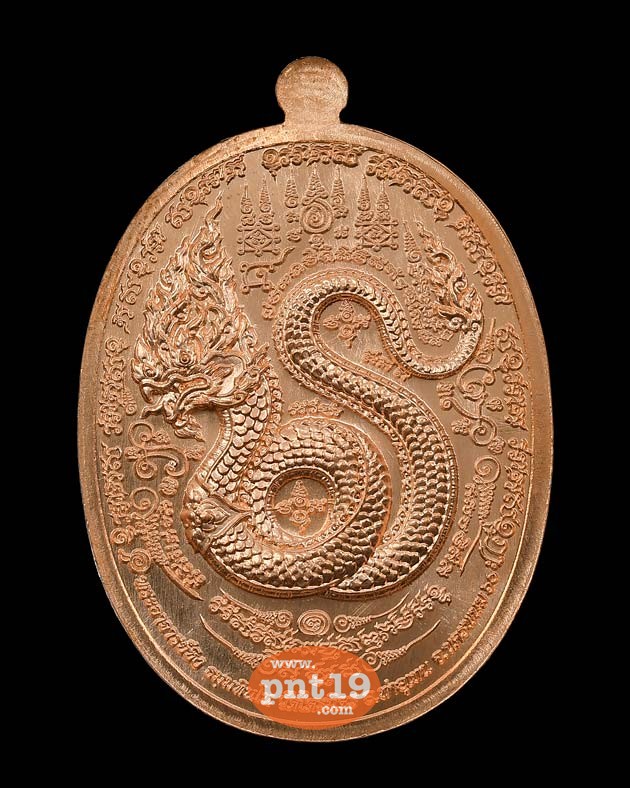 เหรียญมนต์พญานาคราช เนื้อทองแดงผิวไฟหน้ากากชนวน พระอาจารย์ซิง วัดไตรมิตร