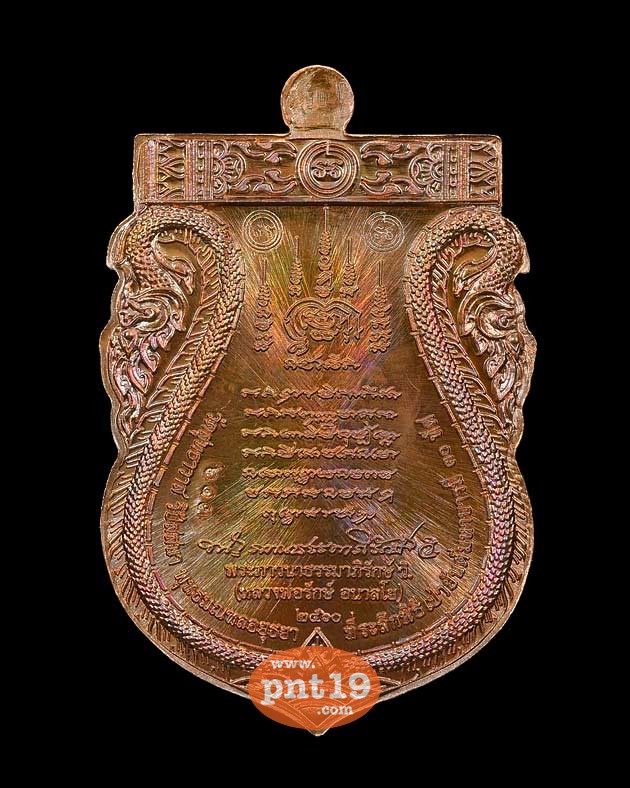 เหรียญเสมามนต์นาคราช เนื้อทองแดงผิวรุ้ง หลวงพ่อรักษ์ วัดสุทธาวาสวิปัสสนา