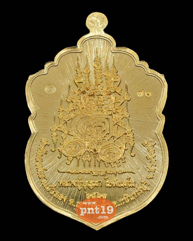 เหรียญเสมาหัวเสือ รุ่นแรก สัตตะ ลงยาลายธงชาติ หลวงปู่บุญมา สำนักสงฆ์เขาแก้วทอง