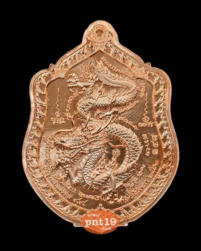 เหรียญมังกรคู่ อายุ 99 ปี 7.5 ทองแดงผิวไฟ หลวงปู่ทัศ วัดวังไม้ตอก