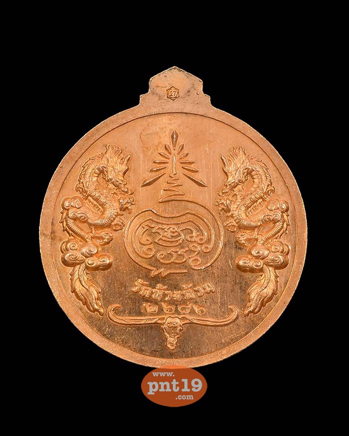 เหรียญจิ๊กโก๋ปากน้ำโพ พิมพ์เล็ก ทองแดงลงยาจีวร ขอบแดง หลวงปู่พัฒน์ วัดห้วยด้วน (วัดธารทหาร)