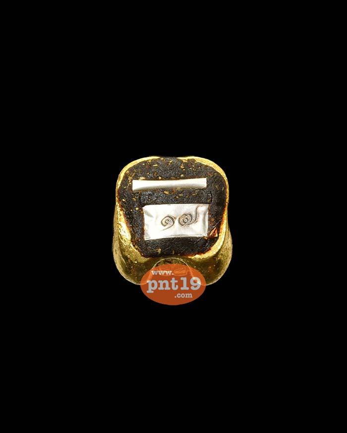 หน้ากากพรานบุญ หนุนดวง (1.2 ซ.ม.) ทองเหลืองหล่อ อุดชันโรง ตะกรุดเงิน 1 ดอก (แจกศูนย์) หลวงปู่อิ่ม  ปญฺญาวุโธ วัดทุ่งนาใหม่