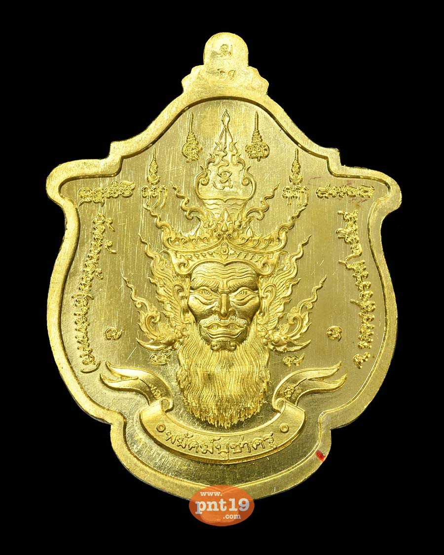 เหรียญพยัคฆ์ บูชาครู 20. ทองระฆัง ลงยาม่วง หลวงปู่พัฒน์ วัดห้วยด้วน (วัดธารทหาร)