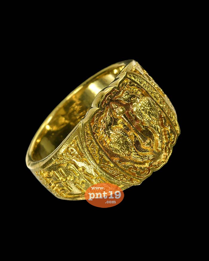 แหวนมนต์สาริกา ทองเหลืองนอก( size 64 ) ครูบาแบ่ง วัดโตนด